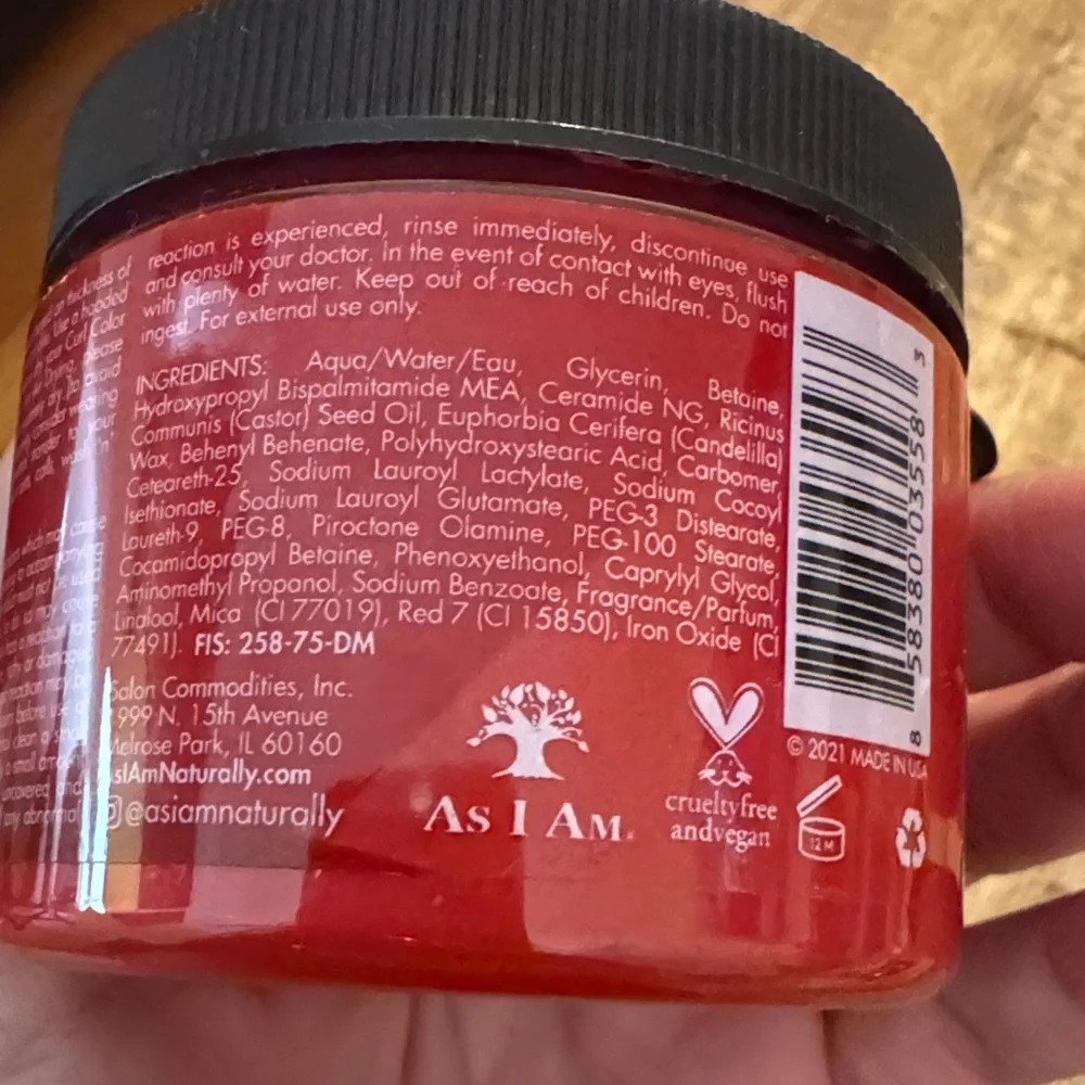 Set of 2 AS I AM HOT RED and BOLD GOLD temporary hair color hair curl gel